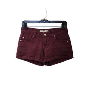 Cotton On Burgundy Jean Shorts